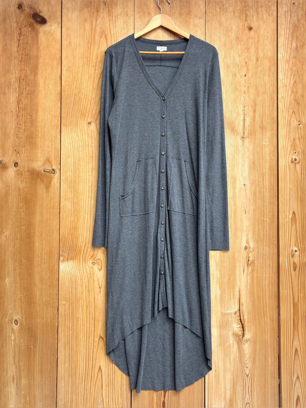 World Market Ribbed Gray Lounge Nightdress Sz L/XL